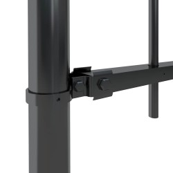 Clôture de jardin avec dessus en forme de lance en acier 1070 x 120 cm Noir 646202646202