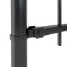Clôture de jardin avec dessus en forme de lance en acier 1070 x 120 cm Noir 646202646202