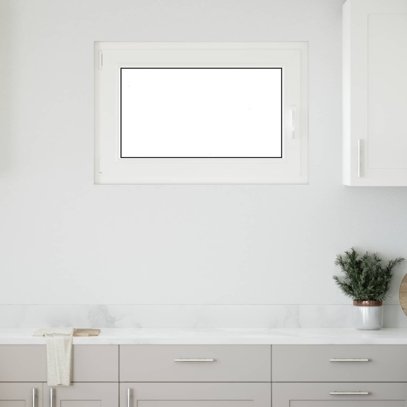 Fenêtre de sous-sol RISOR 90 x 70 cm PVC et verre Blanc 646204646204