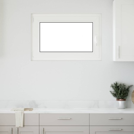 Fenêtre de sous-sol RISOR 90 x 70 cm PVC et verre Blanc 646204646204