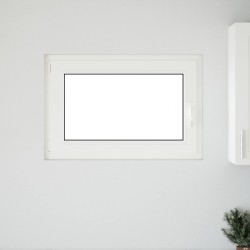 Fenêtre de sous-sol RISOR 90 x 70 cm PVC et verre Blanc 646204646204