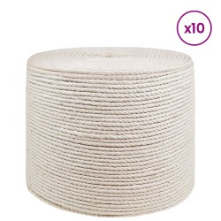 Fil en jute 10 pcs 2 Blanc Jute 100% Tossa 646205646205