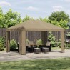 Pavillon 4 × 3 m Beige Polyester et Acier 190 gsm 646226646226