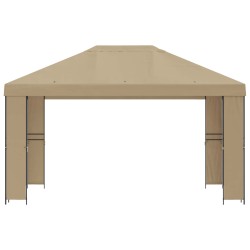 Pavillon 4 × 3 m Beige Polyester et Acier 190 gsm 646226646226