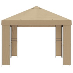 Pavillon 4 × 3 m Beige Polyester et Acier 190 gsm 646226646226