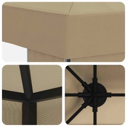Pavillon 4 × 3 m Beige Polyester et Acier 190 gsm 646226646226
