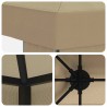 Pavillon 4 × 3 m Beige Polyester et Acier 190 gsm 646226646226