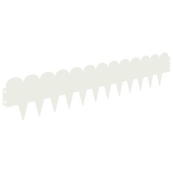 Bordure de Pelouse 30 pcs 103 x 20 cm Acier Blanc 646228646228