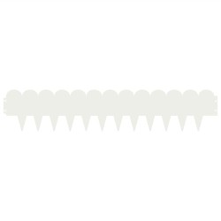 Bordure de Pelouse 30 pcs 103 x 20 cm Acier Blanc 646228646228