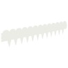 Bordure de Pelouse 30 pcs 103 x 20 cm Acier Blanc 646228646228