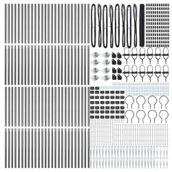 Clôture hexagonale avec poteau 100 x 1,2 m Gris Maille 646241646241