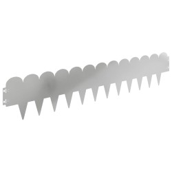 Bordure de Pelouse 30 pcs 103 x 20 cm Acier Argenté 646253646253