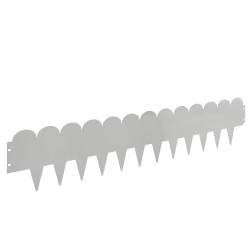 Bordure de Pelouse 30 pcs 103 x 20 cm Acier Argenté 646253646253