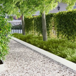 Bordure de Pelouse 30 pcs 103 x 20 cm métal Blanc 646255646255