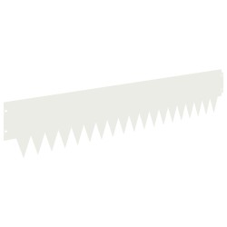 Bordure de Pelouse 30 pcs 103 x 20 cm métal Blanc 646255646255