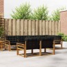 Ensemble de canapés d'extérieur 7 pcs Naturel et Noir 646269646269