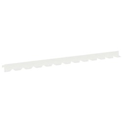 Bordure de Pelouse 30 pcs 102 x 4 x 4 cm Acier Blanc 646278646278