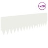 Bordure de Pelouse 20 pcs 103 x 30 cm Acier Blanc 646288646288