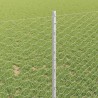 Clôture hexagonale avec poteau 50 x 1 m Acier galvanisé Argenté 646293646293