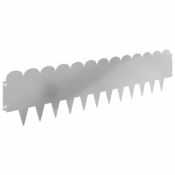 Bordure de Pelouse 20 pcs 103 x 25 cm Acier Argenté 646298646298