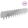 Bordure de Pelouse 20 pcs 103 x 25 cm Acier Argenté 646298646298
