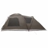 Tente Cabane Marron gris 12-Personnes Polyester et Acier 646304646304
