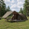 Tente Cabane Marron gris 8 personnes Polyester et Acier 646309646309