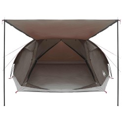 Tente Cabane Marron gris 8 personnes Polyester et Acier 646309646309