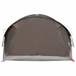 Tente Cabane Marron gris 8 personnes Polyester et Acier 646309646309