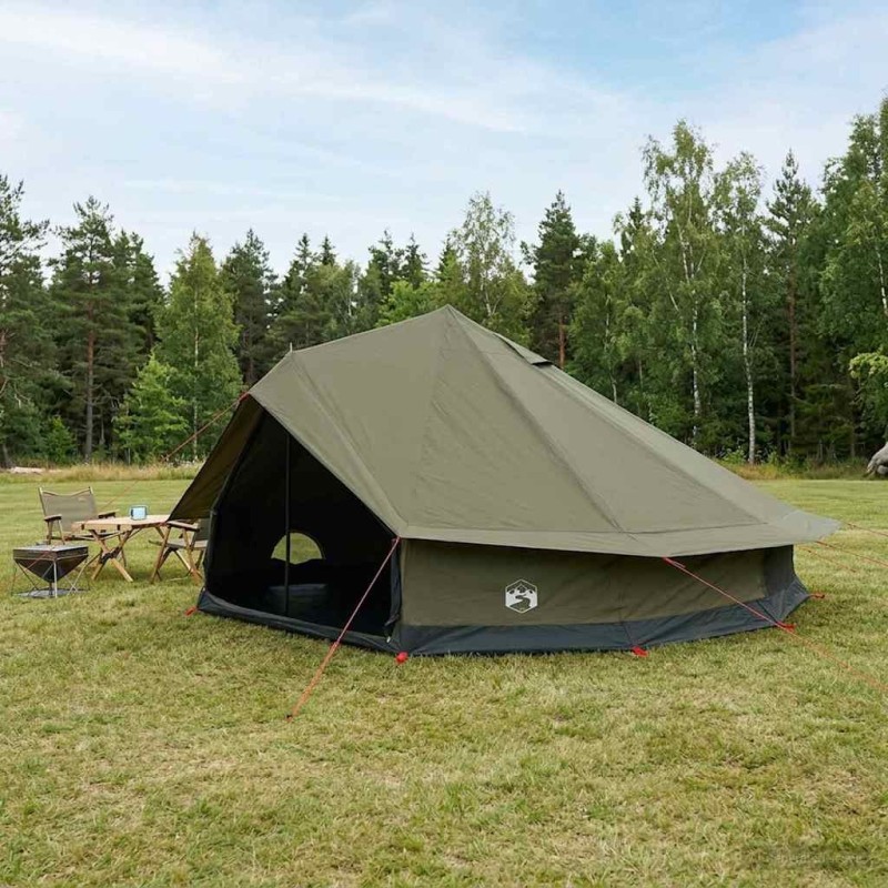 Tente familiale Vert armée 12-Personnes Polycoton 646313646313