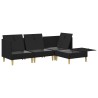Canapé modulaire avec rangement 4 pcs Noir Tissu 646317646317