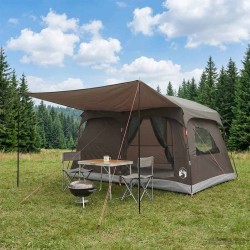 Tente familiale Marron Gris 320 x 210 x 180 cm Polyester 646318646318