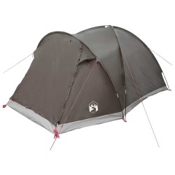 Tente Cabane Marron gris 4 personnes Polyester et Acier 646321646321