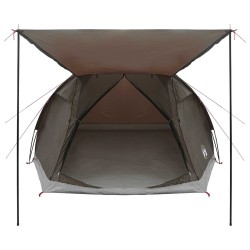 Tente Cabane Marron gris 4 personnes Polyester et Acier 646321646321