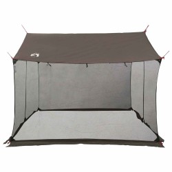 Tarp de camping avec murs en maille Marron Gris 646322646322