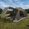 Tente Cabane Marron gris 8 personnes Polyester et Acier 646325646325