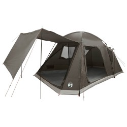 Tente Cabane Marron gris 8 personnes Polyester et Acier 646325646325