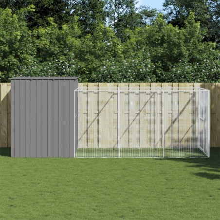Niche pour chien avec cour gris clair 214x457x181 cm 646326646326