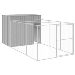Niche pour chien avec cour gris clair 214x457x181 cm 646326646326