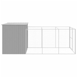 Niche pour chien avec cour gris clair 214x457x181 cm 646326646326