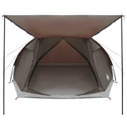 Tente Cabane Marron gris 6 personnes Polyester et Acier 646330646330