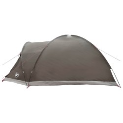 Tente Cabane Marron gris 6 personnes Polyester et Acier 646330646330