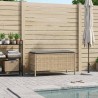Pouf de Jardin Beige et Gris clair 80 x 38 x 42 cm Rotin PE 646332646332