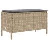 Pouf de Jardin Beige et Gris clair 80 x 38 x 42 cm Rotin PE 646332646332
