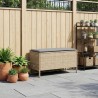 Pouf de Jardin Beige et Gris clair 80 x 38 x 42 cm Rotin PE 646332646332