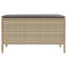 Pouf de Jardin Beige et Gris clair 80 x 38 x 42 cm Rotin PE 646332646332