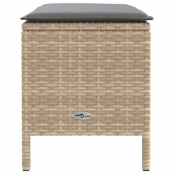 Pouf de Jardin Beige et Gris clair 80 x 38 x 42 cm Rotin PE 646332646332