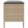 Pouf de Jardin Beige et Gris clair 80 x 38 x 42 cm Rotin PE 646332646332