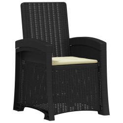Chaise de jardin inclinable imitant le rotin PP 646334646334