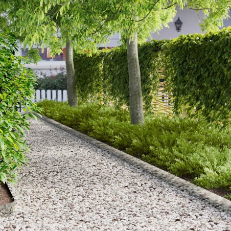 Bordure de Pelouse 30 pcs 103 x 15 cm métal Argenté 646335646335